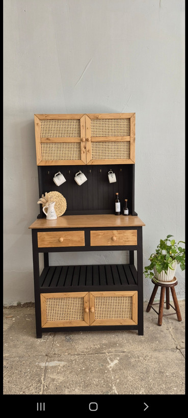 کافی بار چوبی مشکی قهوه ای مدل (d170)
